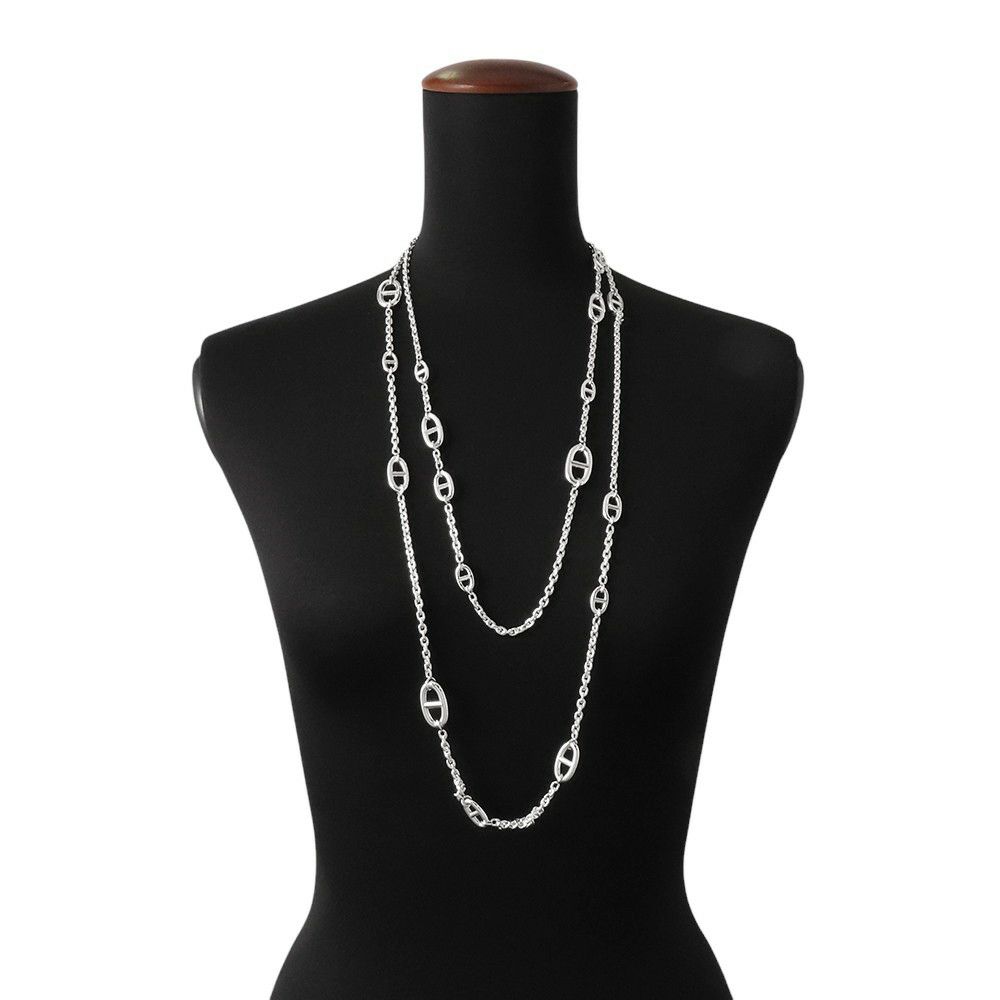 エルメス ネックレス シェーヌダンクル ファランドール サイズ160 SV925シルバー HERMES ロングネックレス ジュエリー