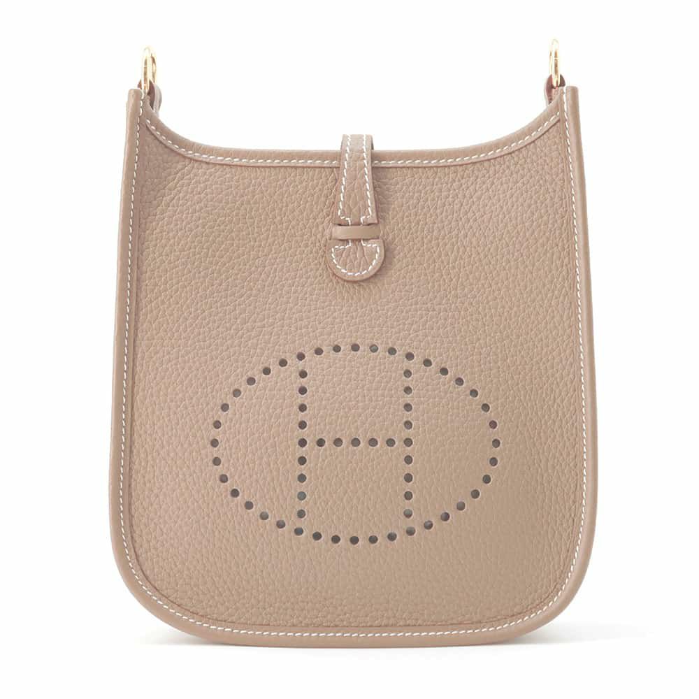 エルメス エブリンTPM アマゾン エトゥープ/ブルーインディゴ/ゴールド金具 トリヨンクレマンス B刻印 HERMES