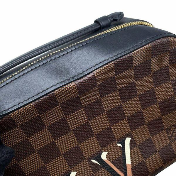 ルイヴィトン ショルダーバッグ ダミエ・エベヌ サンタモニカ N40189 LOUIS VUITTON ヴィトン バッグ LVロゴ 黒