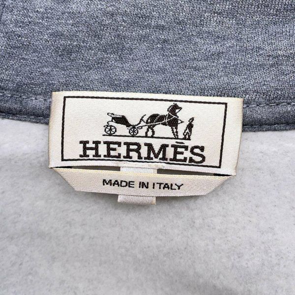 エルメス パーカー ランH フーデッド ジップアップ コットン メンズサイズL HERMES アウター