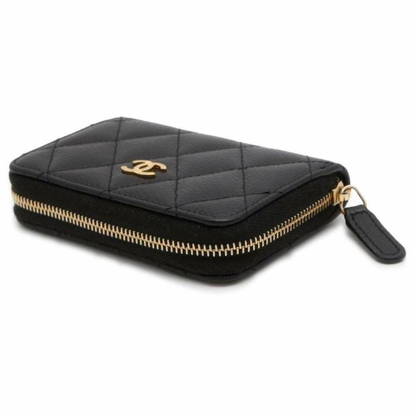 シャネル コインケース クラシック ジップコインパース マトラッセ ココマーク キャビアスキン AP0216 CHANEL 財布 小銭入れ 黒