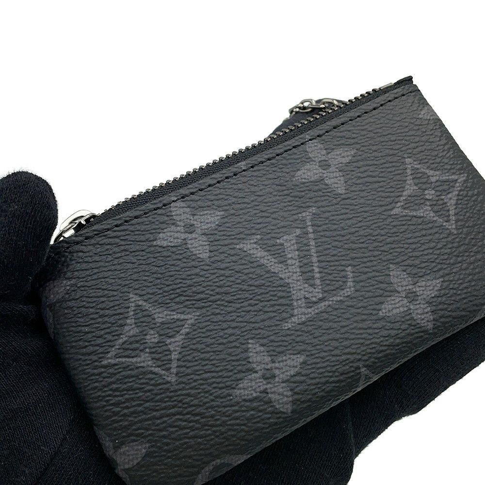 ルイヴィトン コインケース モノグラム・エクリプス リバース ポシェット・クレ M80905 LOUIS VUITTON 黒 ブラック