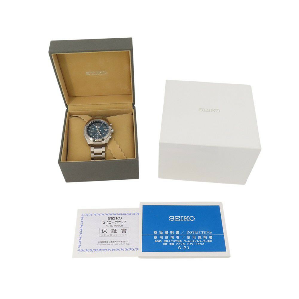 セイコー アストロン セイコー創業140周年記念限定モデル 日本限定300本 SBXY023 ブルーグレー/金春色文字盤 ソーラー電波