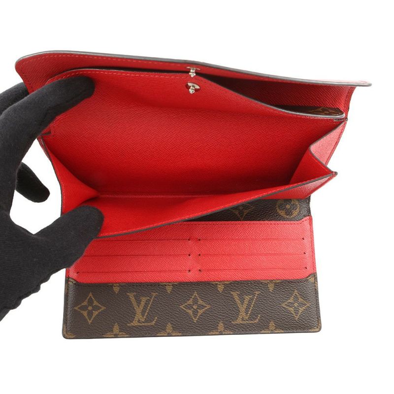 ルイヴィトン 長財布 ポルトフォイユ・マリールー ロン M60727 LOUIS VUITTON ヴィトン 財布 赤