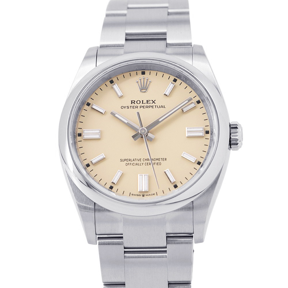 ロレックス オイスターパーペチュアル36 ランダムシリアル ルーレット 126000 ROLEX 腕時計 ベージュ文字盤