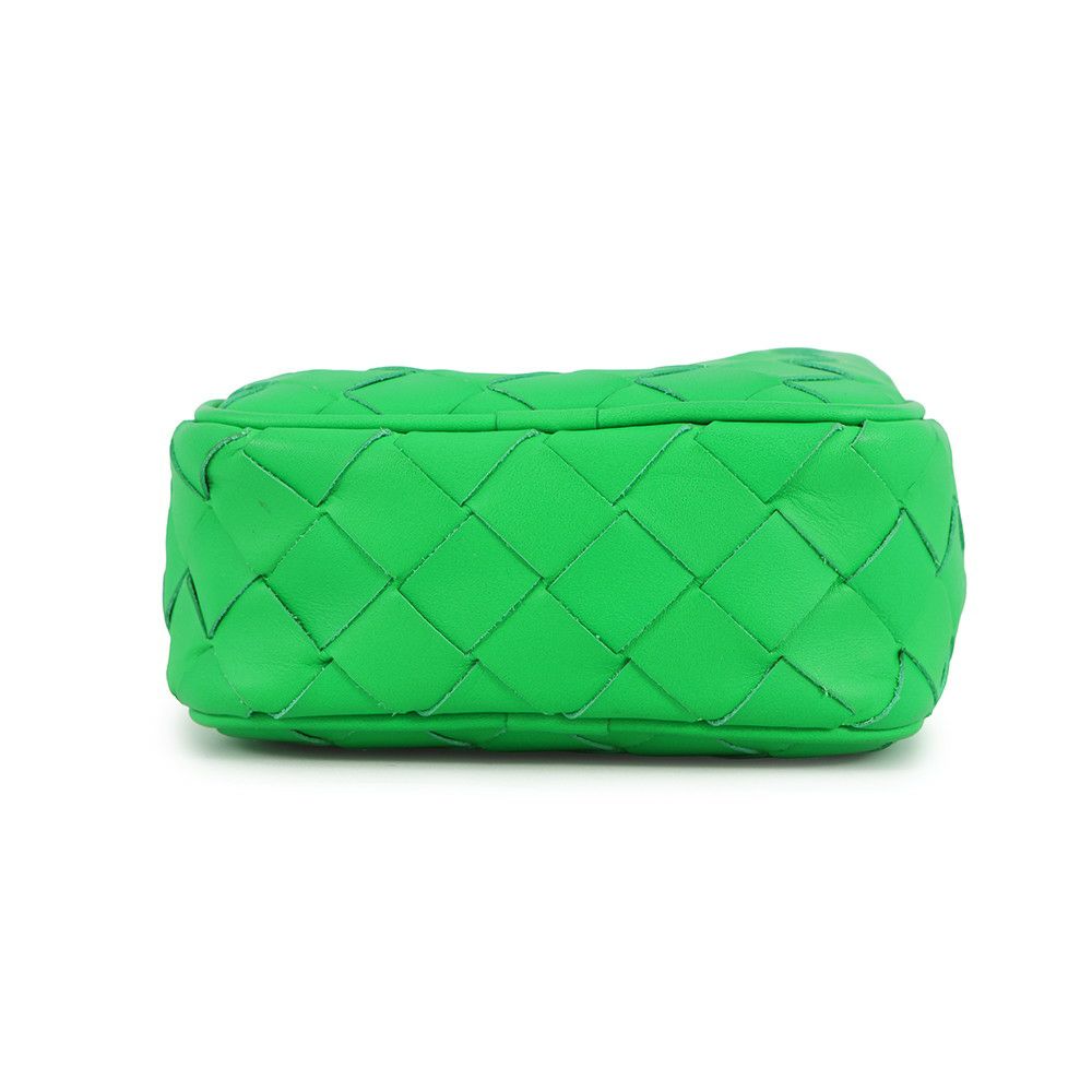 ボッテガヴェネタ ショルダーバッグ イントレチャート フォンポーチ カーフレザー 729296 BOTTEGA VENETA グリーン