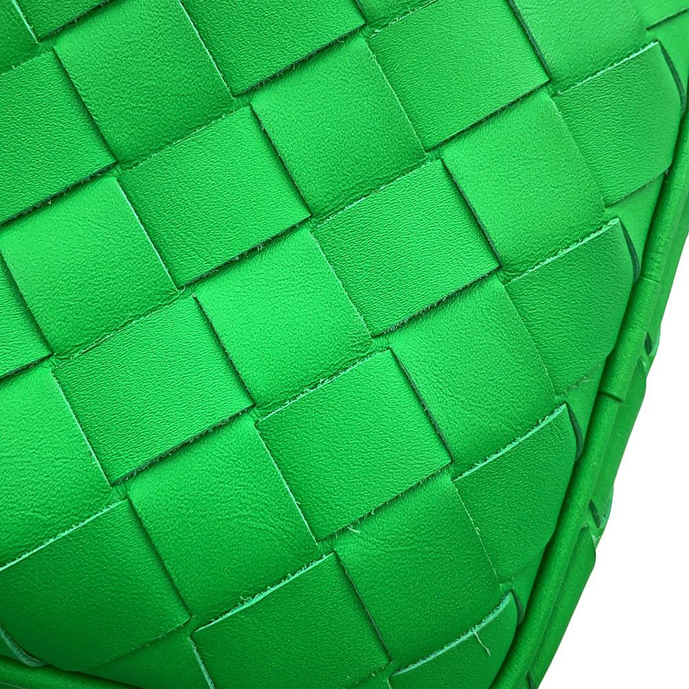 ボッテガヴェネタ ショルダーバッグ イントレチャート フォンポーチ カーフレザー 729296 BOTTEGA VENETA グリーン