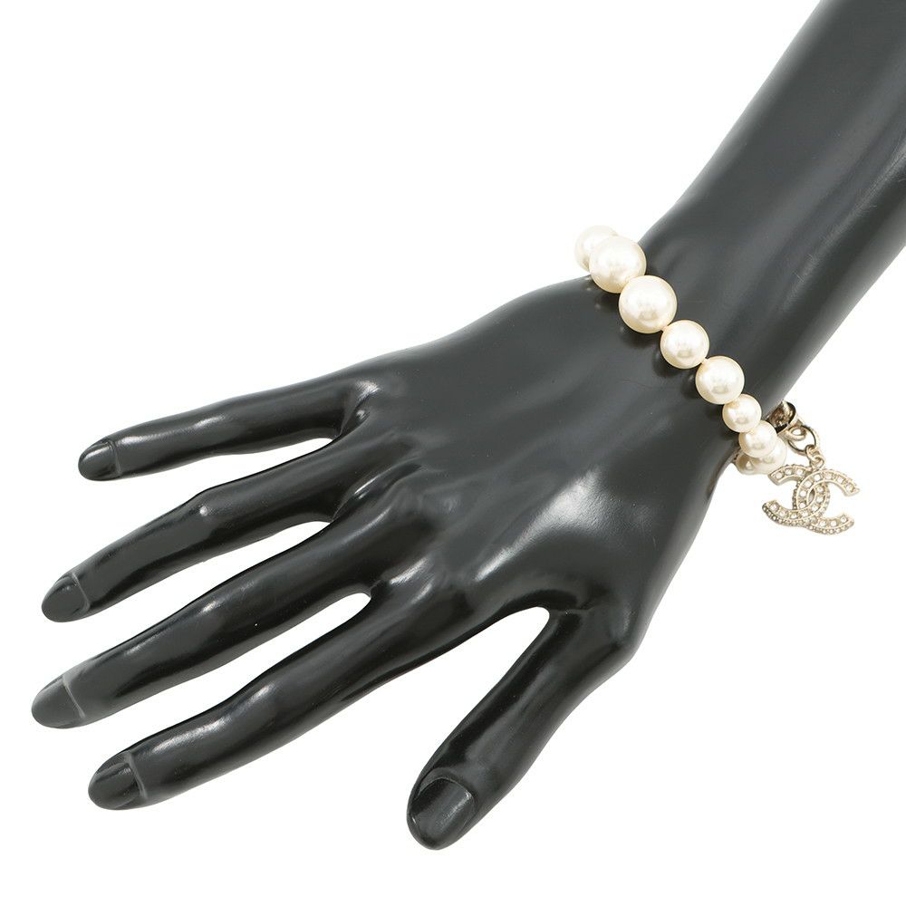シャネル ブレスレット ココマーク フェイクパール ラインストーン B24 V CHANEL アクセサリー