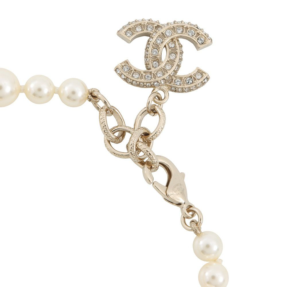 シャネル ブレスレット ココマーク フェイクパール ラインストーン B24 V CHANEL アクセサリー