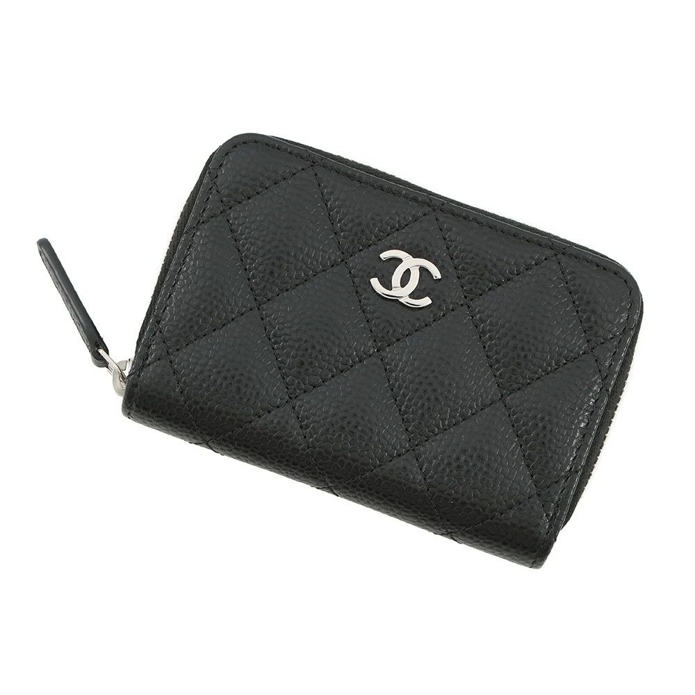 シャネル コインケース マトラッセ ココマーク キャビアスキン AP0216 CHANEL 財布 黒