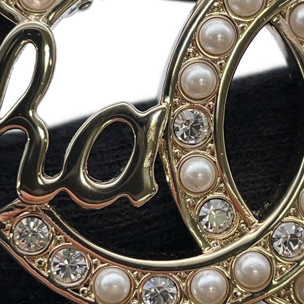 シャネル ブローチ ココマーク ロゴ ラインストーン フェイクパール L23 B ABB778 CHANEL アクセサリー
