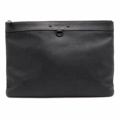 ルイヴィトン クラッチバッグ モノグラム・シャドウ ポシェット・アポロ M62903 LOUIS VUITTON ヴィトン バッグ メンズ 黒 安心保証