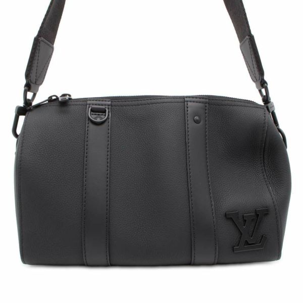 ルイヴィトン ショルダーバッグ グレインカーフレザー アエログラム シティ・キーポル M59255 LOUIS VUITTON バッグ 黒 安心保証  | 中古・新品ブランド販売ギャラリーレア公式通販