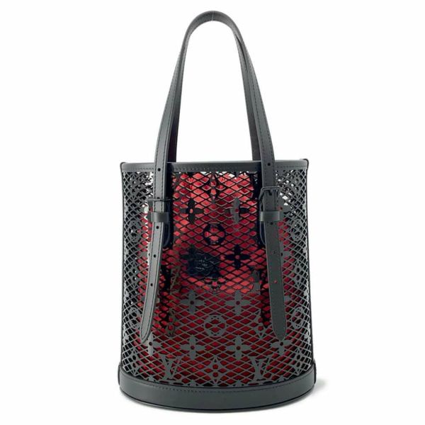 ルイヴィトン トートバッグ モノグラム・レース バケットPM ニコラ・ジェスキエール M20352 LOUIS VUITTON 黒