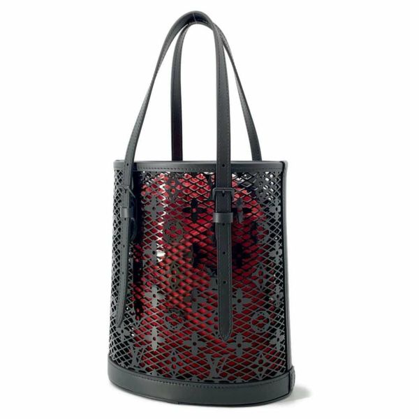 ルイヴィトン トートバッグ モノグラム・レース バケットPM ニコラ・ジェスキエール M20352 LOUIS VUITTON 黒