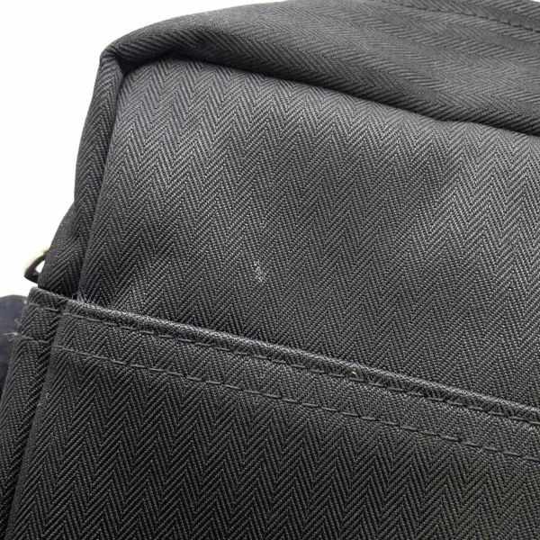 エルメス ショルダーバッグ アカプルコ バサスMM ブラック/シルバー金具 トワルシェブロン メンズ 黒