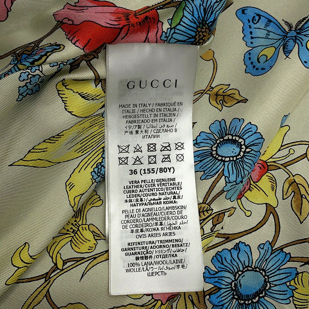 グッチ ジャケット レザー ブルゾン レディースサイズ36 GUCCI アウター 黒