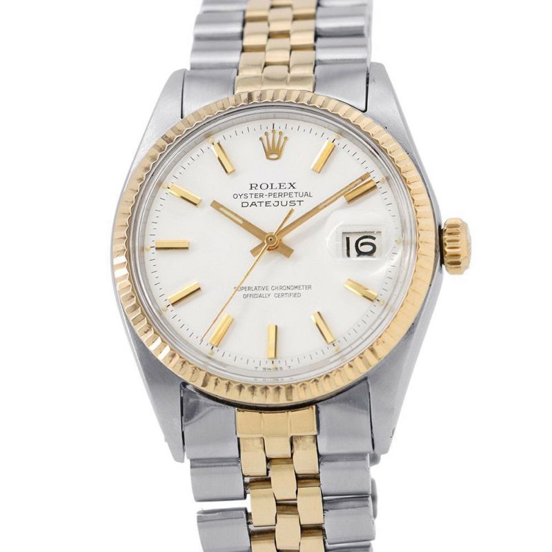 ロレックス デイトジャスト 20番 SS/K18イエローゴールド コンビ 1601 アンティーク ROLEX 腕時計 白文字盤