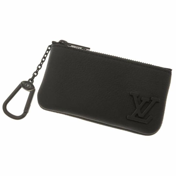 ルイヴィトン コインケース アエログラム ポシェット・クレ M81031 LOUIS VUITTON ヴィトン 小銭入れ 黒 メンズ