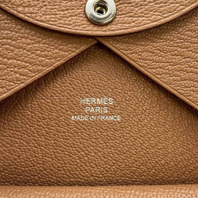 エルメス コインケース カルヴィ デュオ チャイ/シルバー金具 エプソン W刻印 HERMES 財布