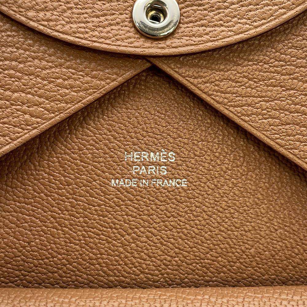 エルメス コインケース カルヴィ デュオ チャイ/シルバー金具 エプソン W刻印 HERMES 財布