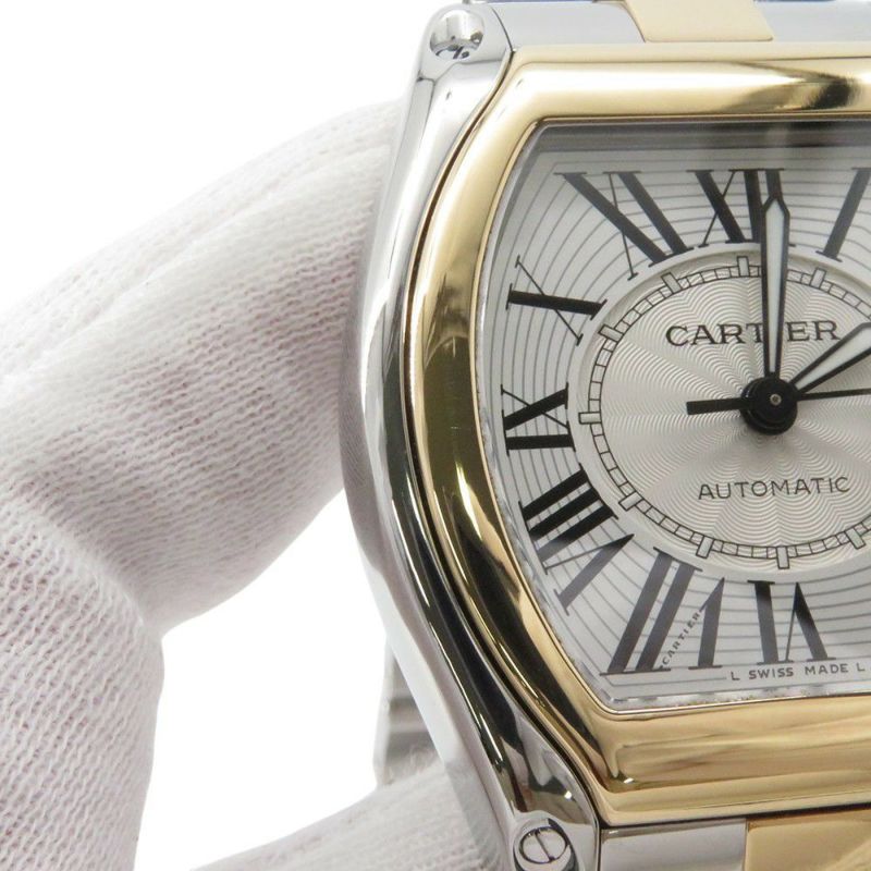 カルティエ ロードスター SM W62031Y4 SS/K18イエローゴールド Cartier 腕時計 ウォッチ シルバー文字盤