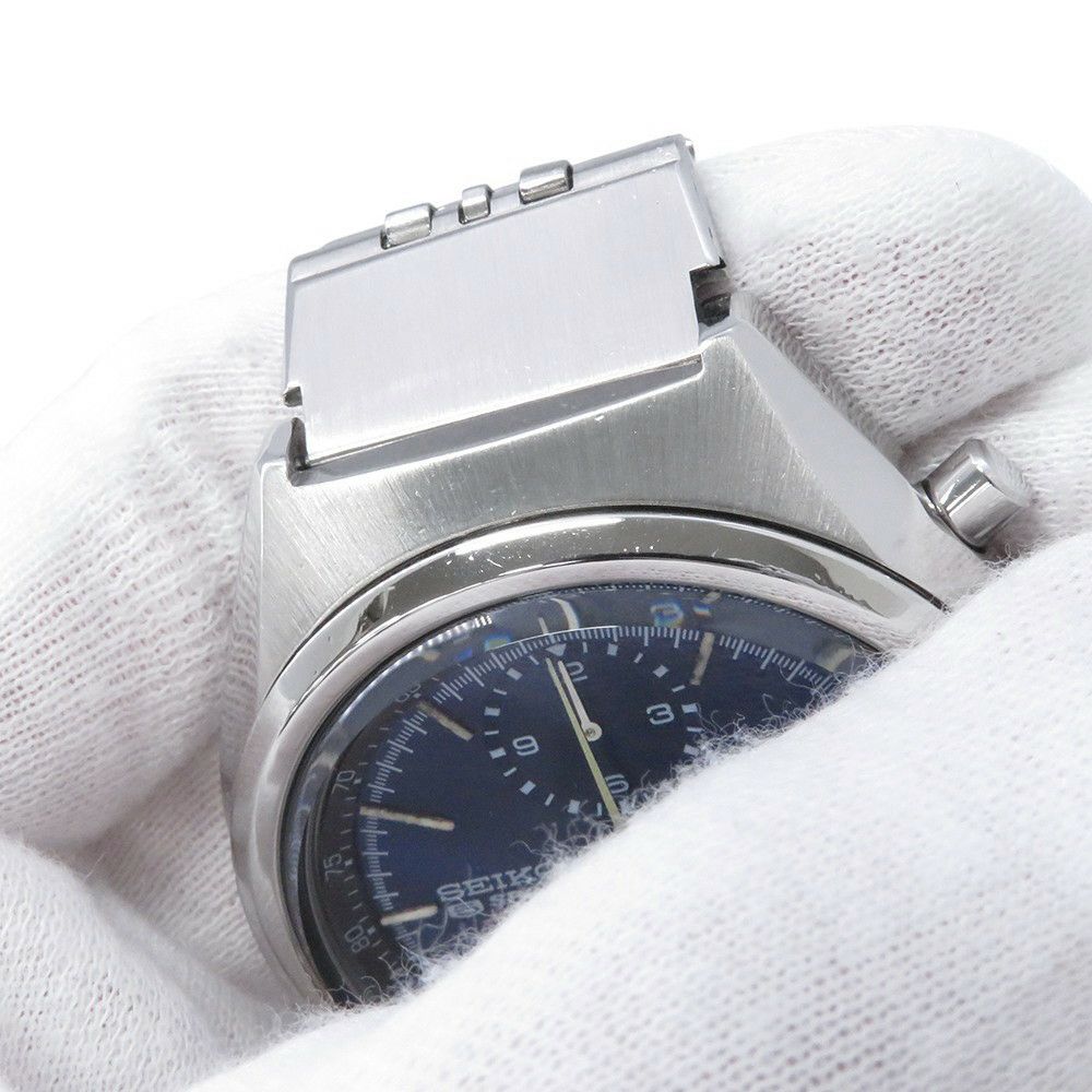 セイコー 5スポーツ スピードタイマー 6138-8010 SEIKO 腕時計 ブルー文字盤