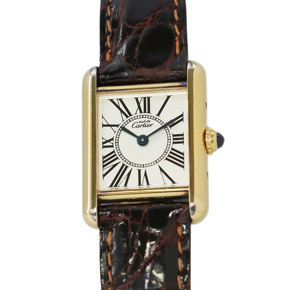 カルティエ マストタンク ヴェルメイユ SM W1005554 Cartier 腕時計 シルバー文字盤