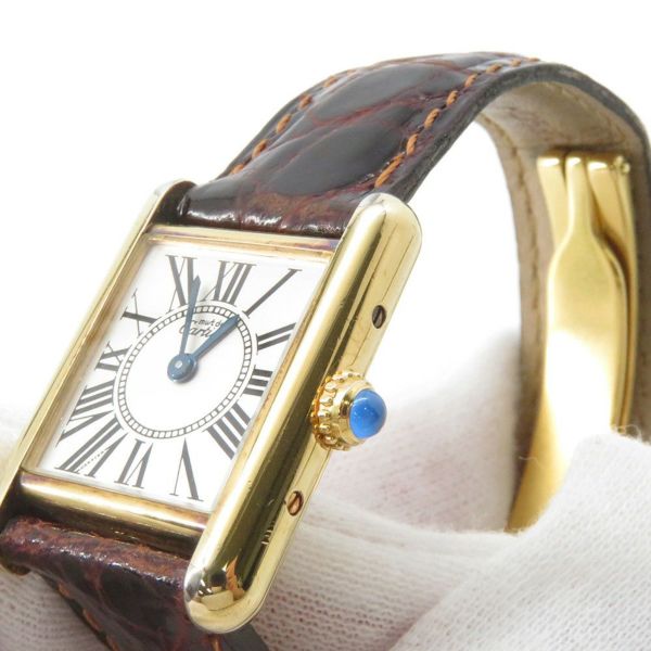 カルティエ マストタンク ヴェルメイユ SM W1005554 Cartier 腕時計 シルバー文字盤