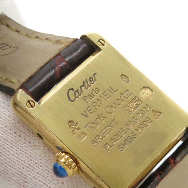 カルティエ マストタンク ヴェルメイユ SM W1005554 Cartier 腕時計 シルバー文字盤