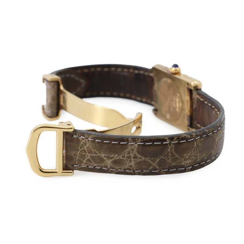 カルティエ マストタンク SM ヴェルメイユ W1008354 Cartier クォーツ 腕時計 アイボリー文字盤