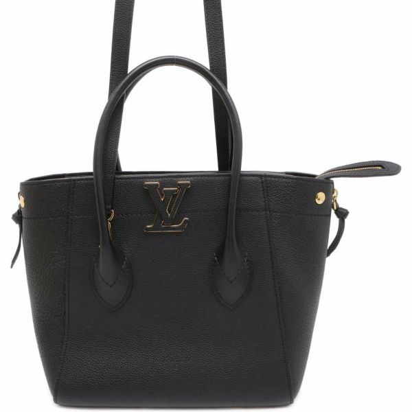 ルイヴィトン トートバッグ カーフレザー フリーダム M54843 LOUIS VUITTON ヴィトン バッグ 黒 ブラック