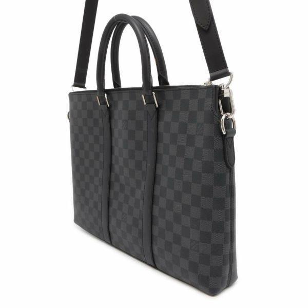 ルイヴィトン ビジネスバッグ  ダミエ・グラフィット アントン・ブリーフケース N40024 LOUIS VUITTON メンズ 黒 ブラック