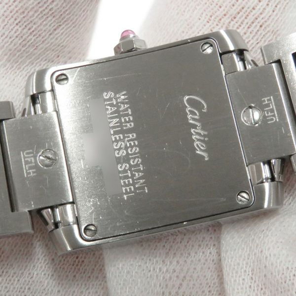 カルティエ タンク フランセーズ SM ハッピーバースデイ 2006年クリスマス限定 W51001Q3 Cartier クォーツ シルバー文字盤