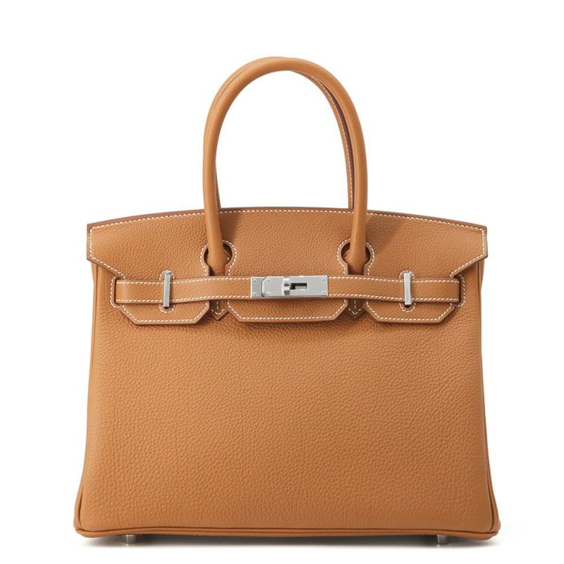 エルメス バーキン30 ゴールド/シルバー金具 トゴ K刻印 HERMES Birkin ハンドバッグ