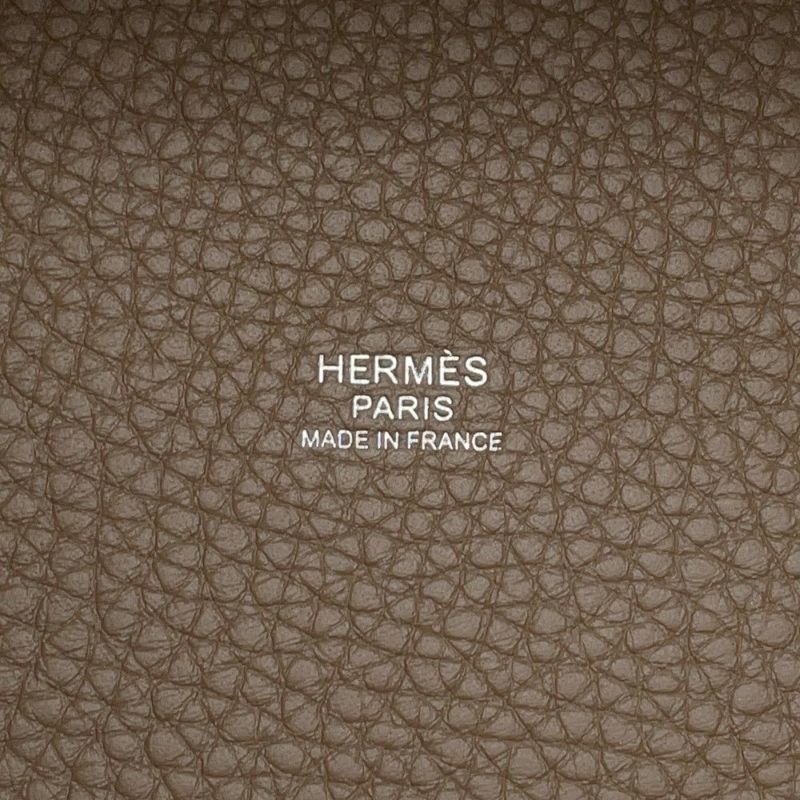 エルメス ハンドバッグ ピコタンロックPM エトゥープ/シルバー金具 トリヨンクレマンス K刻印