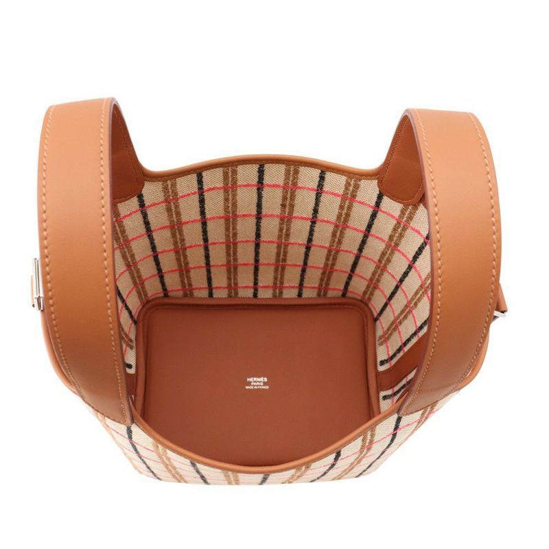 エルメス ピコタンロックPM クーベルチュール ゴールド/エクリュ/フォーブ/ローズポップ/シルバー金具 トワルアッシュ/スイフト K刻印