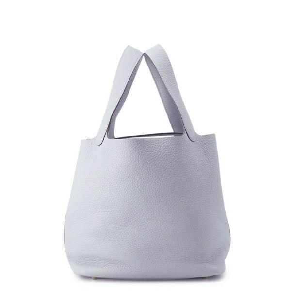 エルメス ハンドバッグ ピコタンロックMM グリパンタン/シャンパンゴールド金具 トリヨンクレマンス K刻印