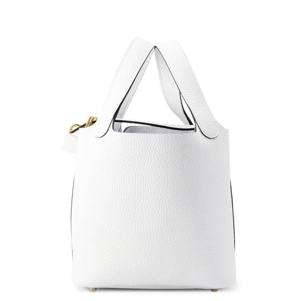 エルメス ハンドバッグ ピコタンロックPM ニューホワイト/ゴールド金具