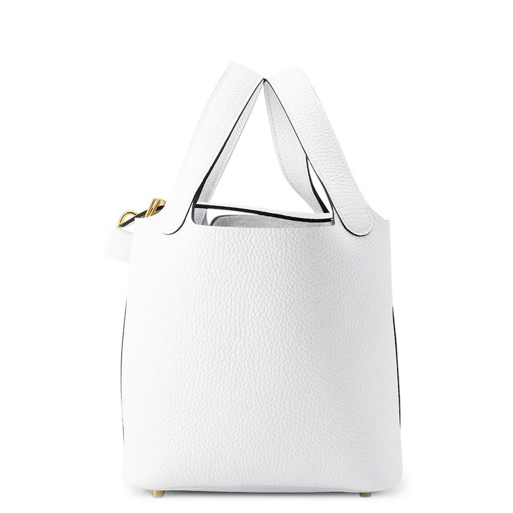 エルメス ハンドバッグ ピコタンロックPM ニューホワイト/ゴールド金具 トリヨンクレマンス W刻印 白