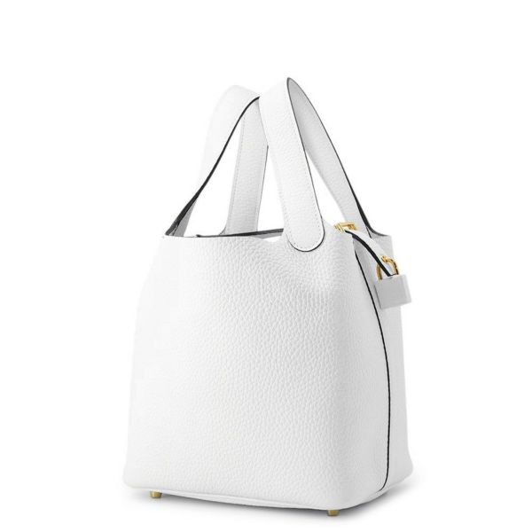 エルメス ハンドバッグ ピコタンロックPM ニューホワイト/ゴールド金具 トリヨンクレマンス W刻印 白