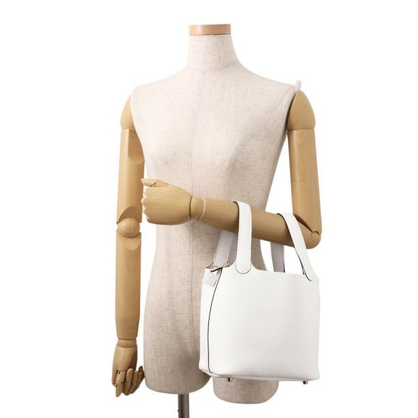 エルメス ハンドバッグ ピコタンロックPM ニューホワイト/ゴールド金具 トリヨンクレマンス W刻印 白