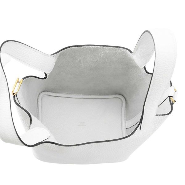 エルメス ハンドバッグ ピコタンロックPM ニューホワイト/ゴールド金具 トリヨンクレマンス W刻印 白