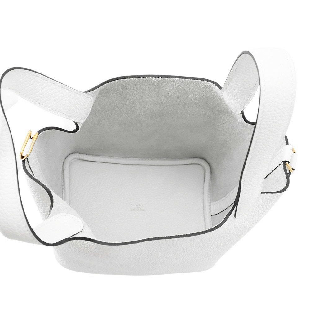 エルメス ハンドバッグ ピコタンロックPM ニューホワイト/ゴールド金具 トリヨンクレマンス W刻印 白