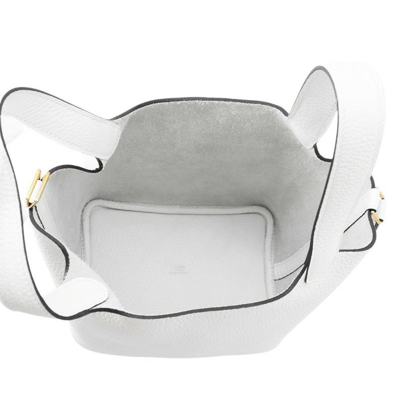 エルメス ハンドバッグ ピコタンロックPM ニューホワイト/ゴールド金具 トリヨンクレマンス W刻印 白