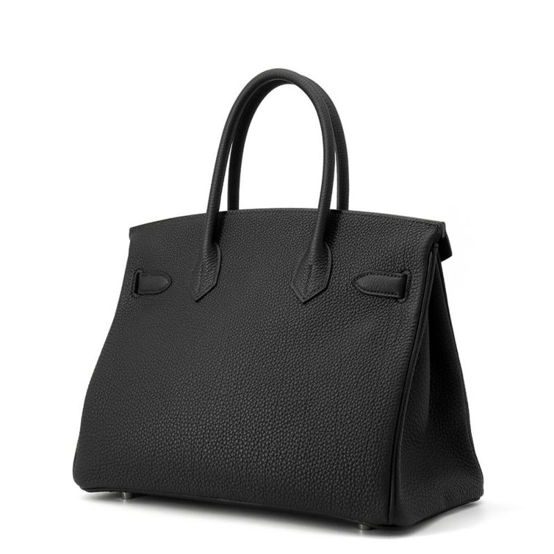 エルメス バーキン30 ブラック/シルバー金具 トゴ K刻印 HERMES Birkin ハンドバッグ 黒