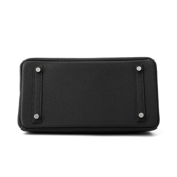 エルメス バーキン30 ブラック/シルバー金具 トゴ K刻印 HERMES Birkin ハンドバッグ 黒