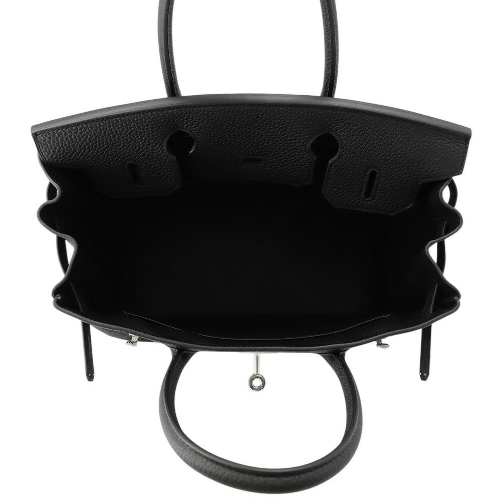 エルメス バーキン30 ブラック/シルバー金具 トゴ K刻印 HERMES Birkin ハンドバッグ 黒