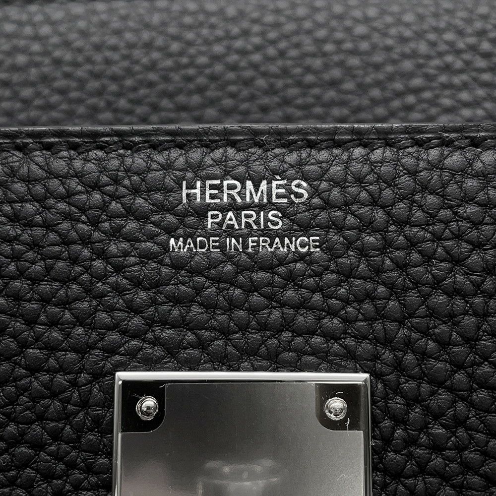 エルメス バーキン30 ブラック/シルバー金具 トゴ K刻印 HERMES Birkin ハンドバッグ 黒