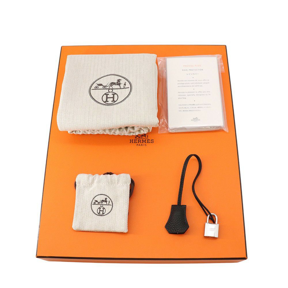 エルメス バーキン30 ブラック/シルバー金具 トゴ K刻印 HERMES Birkin ハンドバッグ 黒